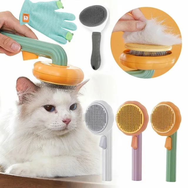 Self Cleaning Slicker Brush Massage Dog Cat Pet Brush Grooming Slicker Hair Comb