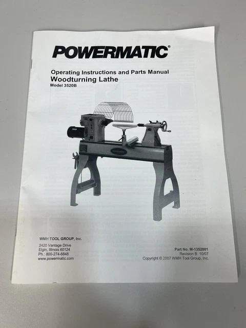 Powermatic  Model 3520B Wood Lathe Operators