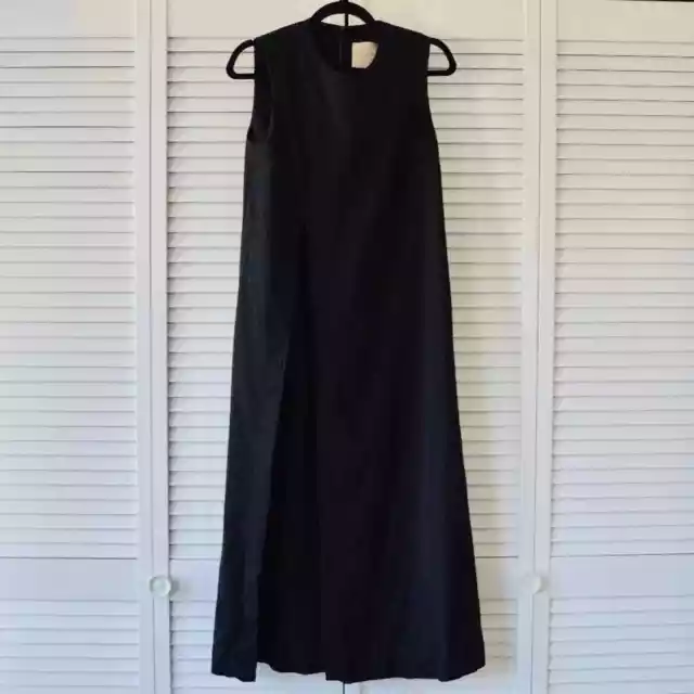 Erika Cavallini Semi Couture Size 42 Black High Slit Sleeveless Dress | Size 42