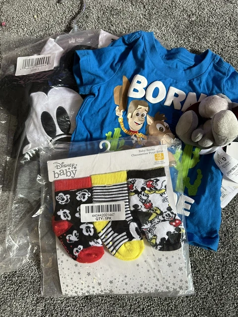 Baby Boy Disney Lot Mickey Toy Story Eeyore New 3-6 Months 9-12 Months