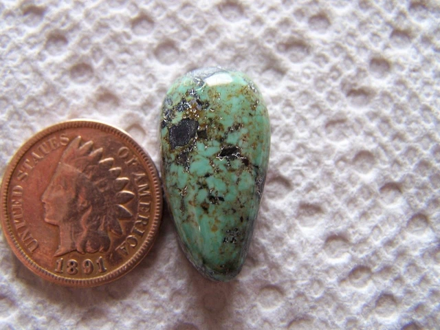 NATURAL Orvil Jack Turquoise Cab 16 carat Cabochon Nevada Rare Faustite
