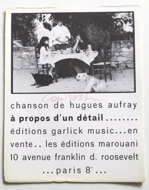 Partition vintage sheet music HUGUES AUFRAY : A Propos d'un Détail * 70's