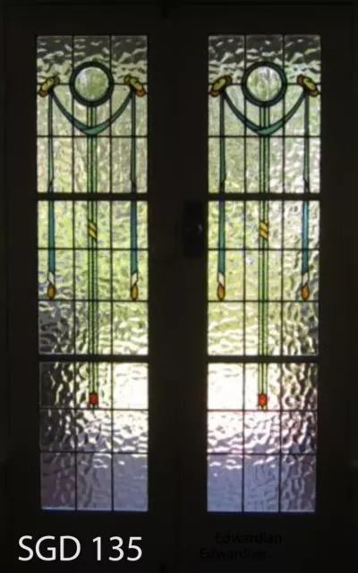 Edwardian Stained glass 8 Ft Doors