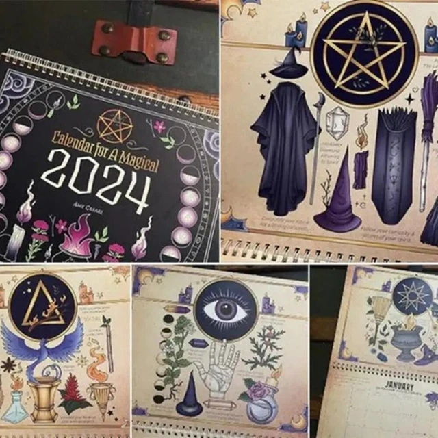 DESKTOP CALENDAR 20232024 Magical Daily Schedule Twin Wire Binding 12
