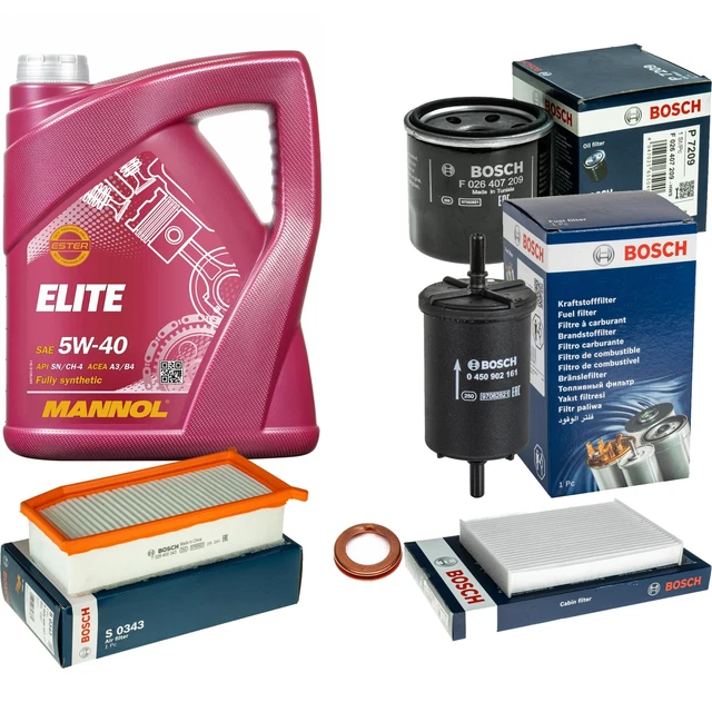 MANNOL - Set di filtri per olio motore Elite 5W-40 API SN/CF MANN-FILTER filtro dell'olio