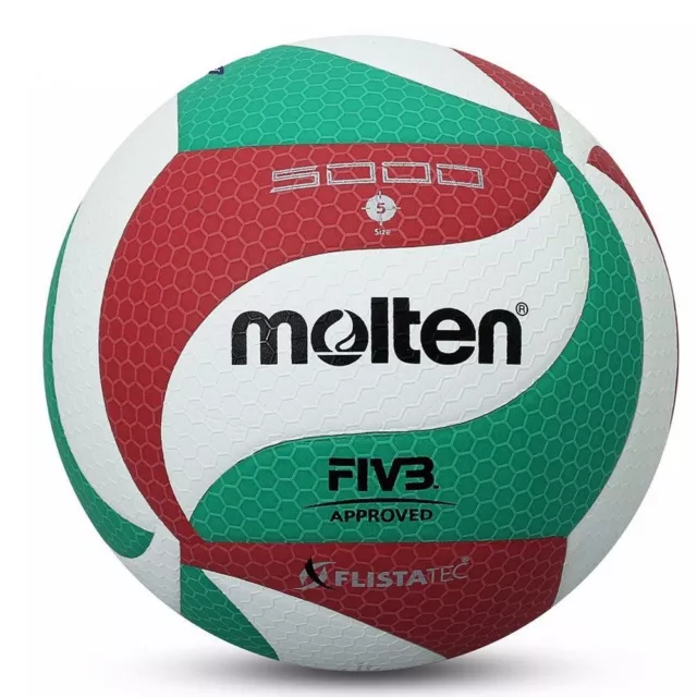 Molten Size5 Volleyball Ball  PU Leather Soft Touch Indoor Outdoor Game V5M5000