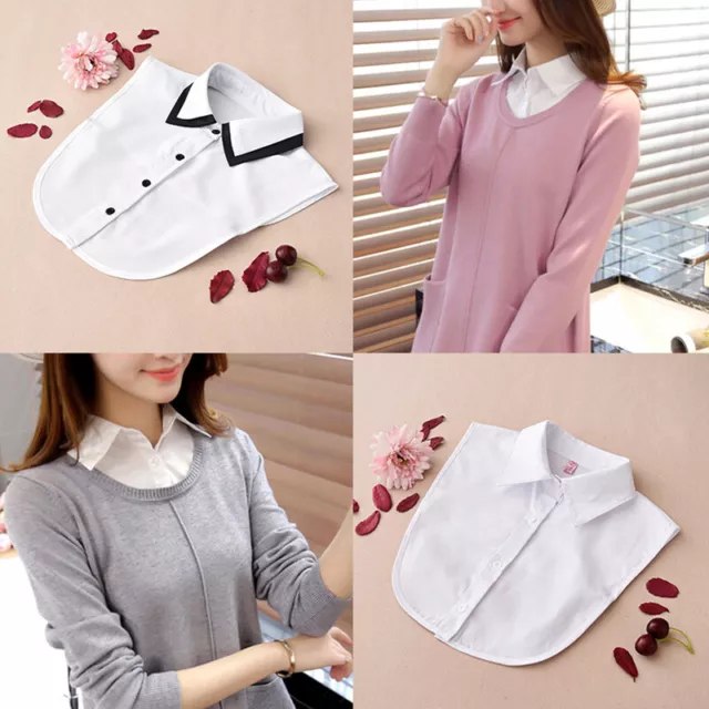 Women False Collar Fake Half Shirt Blouse Ladies False Tie Detachable Collars