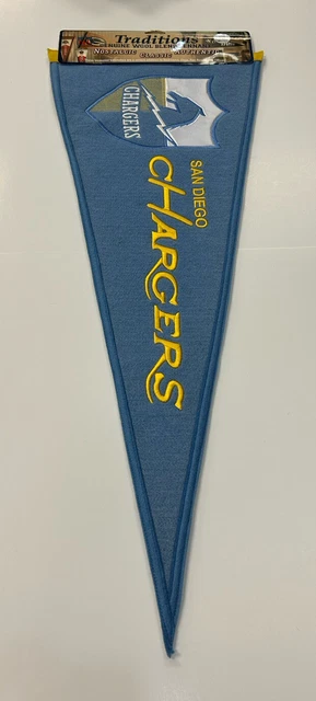 San Diego Chargers NFL Winning Streak Embroidered Throwback Wool Pennant!!!