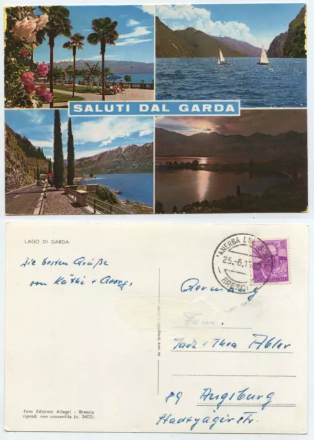 56691 - Saluti dal Garda - postcard, run 25.6.1982