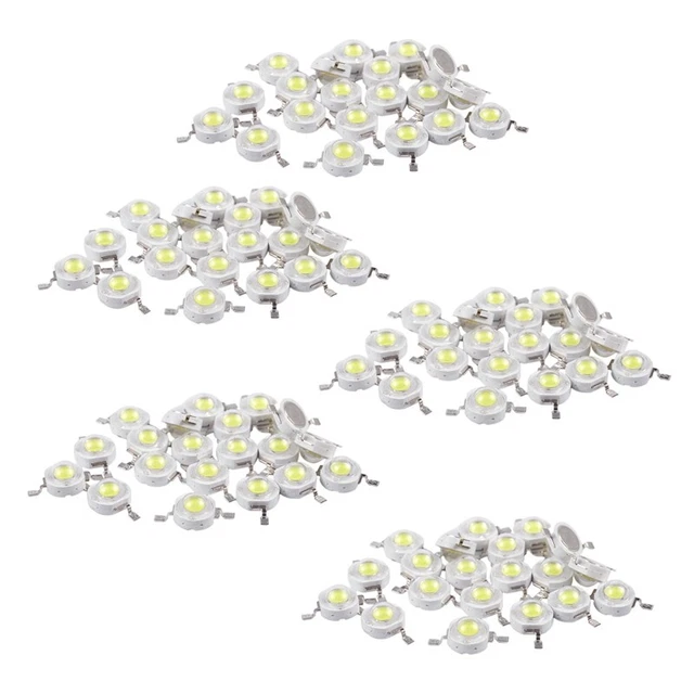 100 PZ Faretto Grano LED Bianco Alte Prestazioni 2 Pin 3W 170-190 6000K X3G8