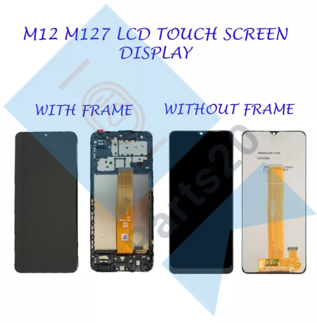 For Samsung Galaxy M12 LCD Touch Screen Digitizer Display Assembly & Frame