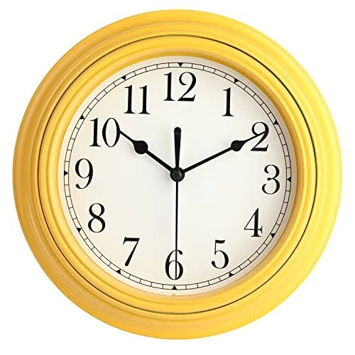 Topkey Orologio da parete silenzioso da cucina, 22 cm, stile retrò senza (T4r)