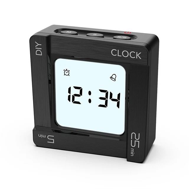 Hágalo usted mismo para Management Temporizador Pomodoro Recordatorio de Reloj Alarma Cuadrado para Estudiante