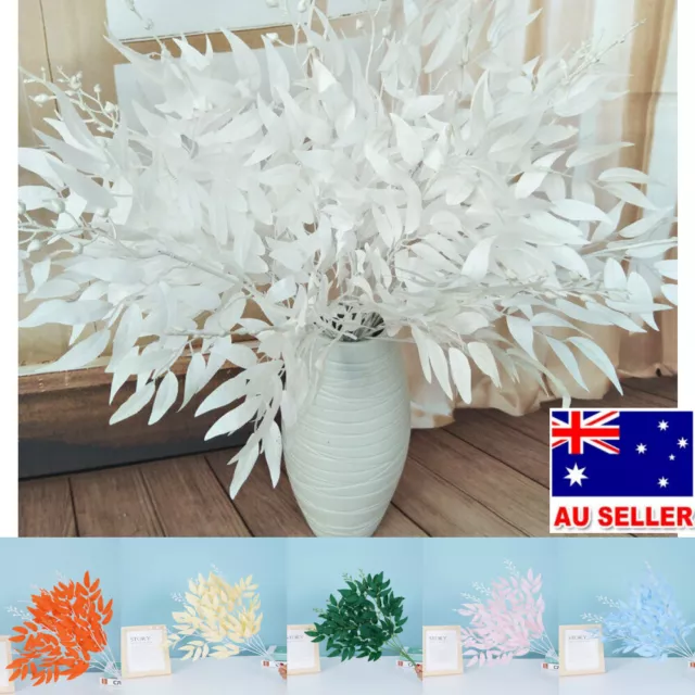 Artificial Fake Silk Flower Leaf Plant Eucalyptus Wedding Wreath Home Decoration