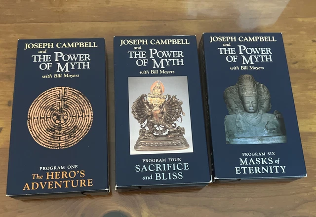 JOSEPH CAMPBELL VHS The Power of Myth Programs 1,2,4 & 6 Bill Movers