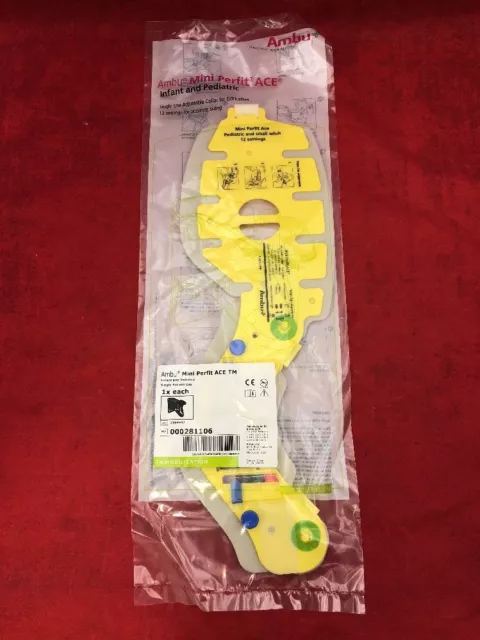 NEW AMBU Mini PERFIT ACE Infant & Pediatric Extrication Collar 000281106 Yellow