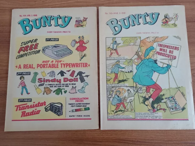 Bunty comics x 2 1968