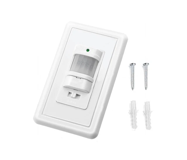 AUTO ON/OFF SENSOR Switch Motion Infrared PIR Occupancy Vacancy Wall ...
