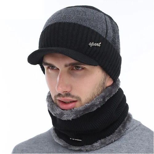 Sombreros y Bufanda de Invierno para Hombre con Diseño Moderno 2023