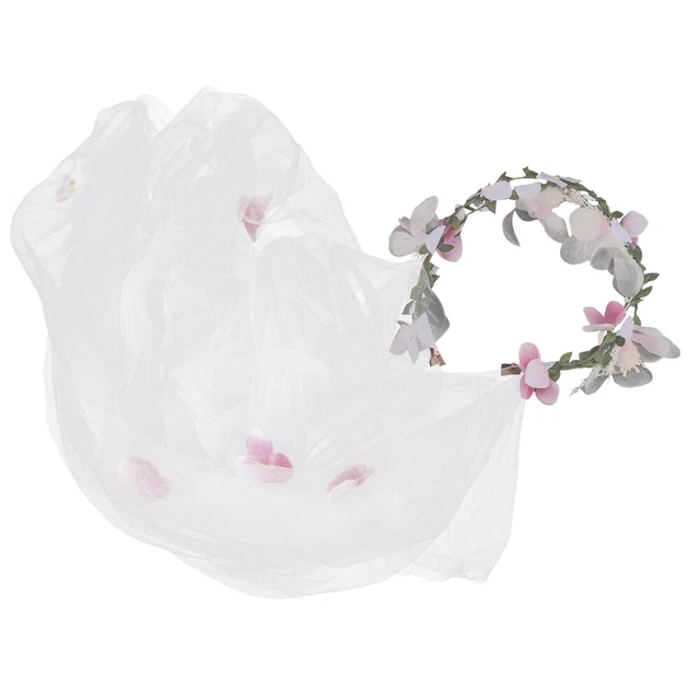 Ghirlanda nuziale corona di fiori velo floreale della sposa testa velo