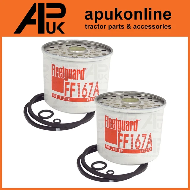 2x Fleetguard Fuel Filter for JCB 8052 Mini Excavator 926 930 940 Forklift