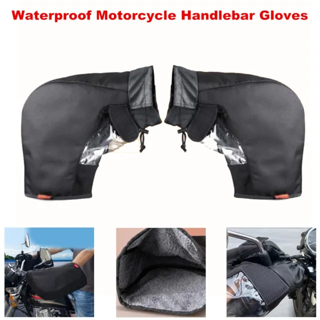 Waterproof ATV Gloves Snowmobile Handlebar Gloves for Motorcycle Scooter Moped