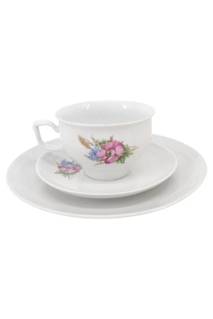 Cubierta de colección KAHLA decoración floral porcelana blanca