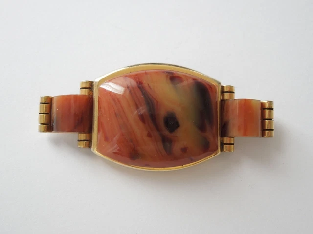 Broche Vintage Jakob Bengel Art Déco - Fabon FSE Paris, Modèle 725 Des Années 1930 En Galalithe