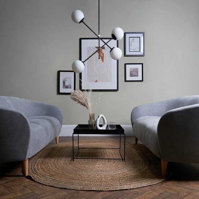 MiniSun Ceiling Light - Black 4 Way Cross Over Fitting Glass Shades LED Bulbs
