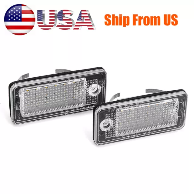 2x LED License Plate Lights Replacement for Audi A3 A4 S4 A6 A8  Quattro Canbus