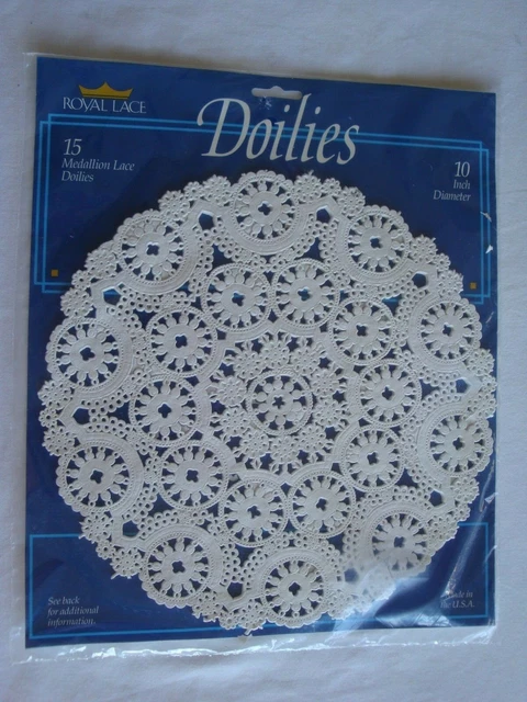 15 Royal Lace Medallion Lace Doilies  NEW 10 inch diameter