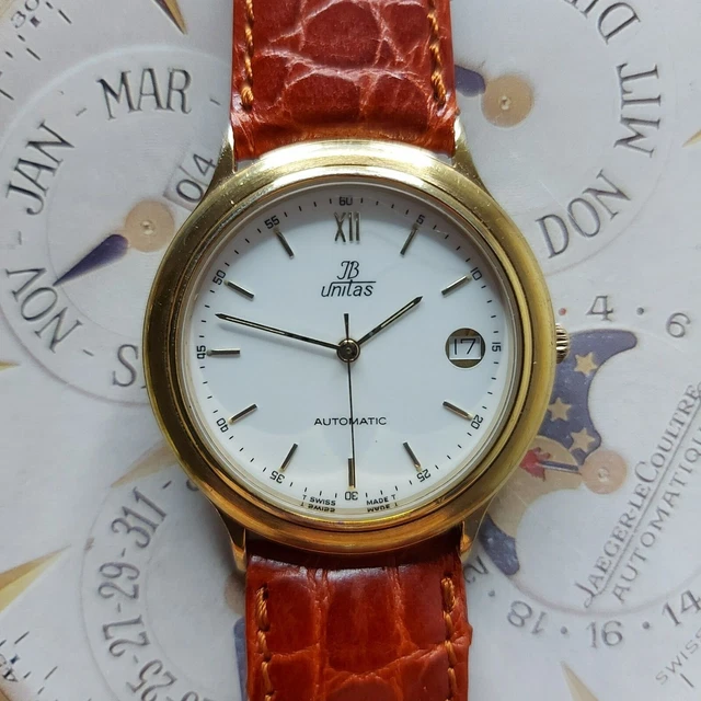 Orologio Uomo Jb Unitas Automatic Men Watch Eta 2824-2  Oro/Gold Pl Big Oversize