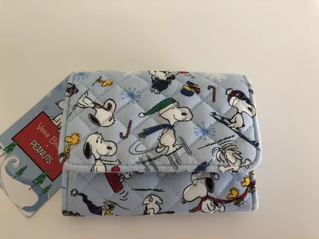 Vera Bradley Peanuts Limited Edition RFID Riley Compact Wallet SKI JUMP SNOOPY