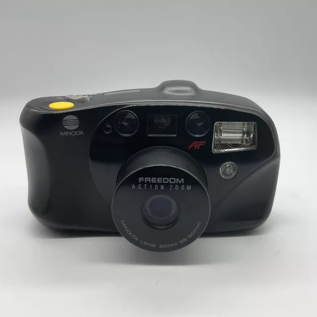 Minolta Freedom Action Zoom AF QD Point & Shoot 35mm Film Camera Tested 38-60MM