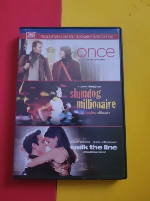 Once/Slumdog Millionaire/Walk The Line Brand New DVD