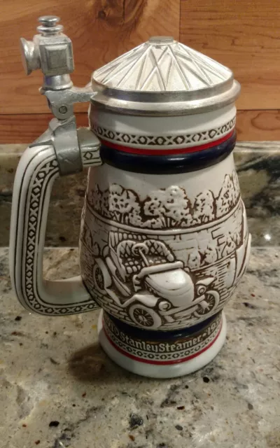 Vintage 1979 Avon Car Classics Lidded Ceramic Stein