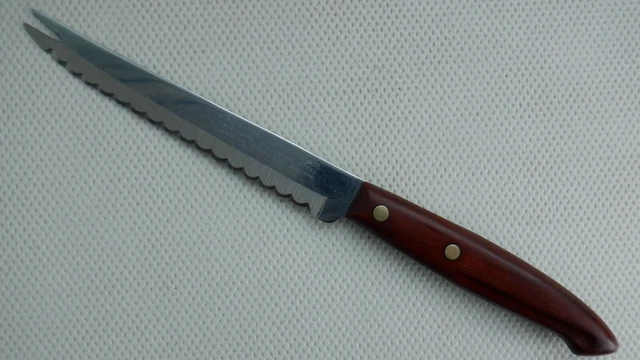 Vintage Cheese Knife Wood Handle Stainless Vanadium Steel Richards Cutlers Retro
