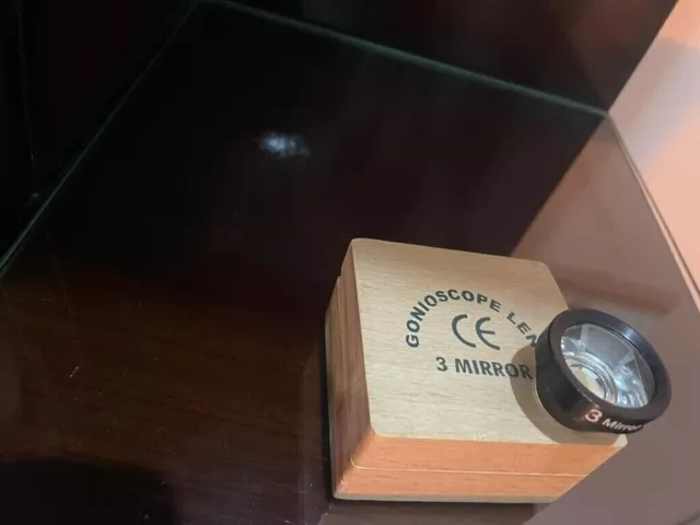 Aspheric 3 Mirror Gonioscope Lens With Wooden Box 2