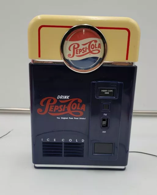 Pepsi Cola Vintage Ice Cold Vending Machine AM FM RADIO Drink Pepsi-Cola 1998