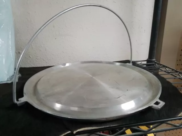 Vintage Aluminum Miracle Maid Cookware Round Griddle Broiler with Handle Patent Vintage Aluminum Miracle Maid Cookware Round Griddle Broiler with Handle Patent