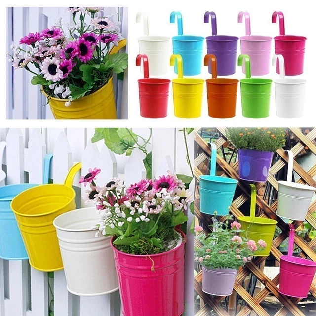 1 STÜCKE Blumentopf Hängetöpfe Balkon Gartenpflanze Metallhaken Eisen yRWuS-DE