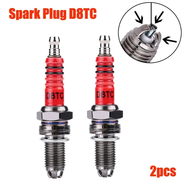 Spark Plug 2Pcs Assembly For CG125 CF250 CH250 For D8TC 125cc 150cc 200cc Part