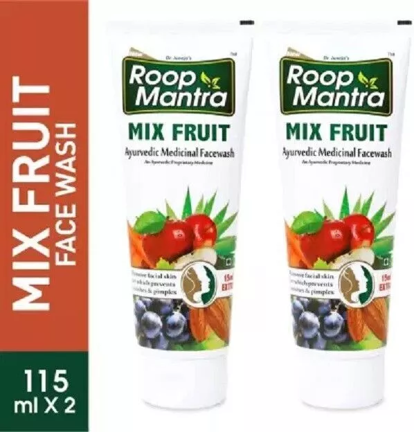 Roop Mantra Mix Fruit 115 ml, lot de 2 nettoyants pour le visage (115 ml)