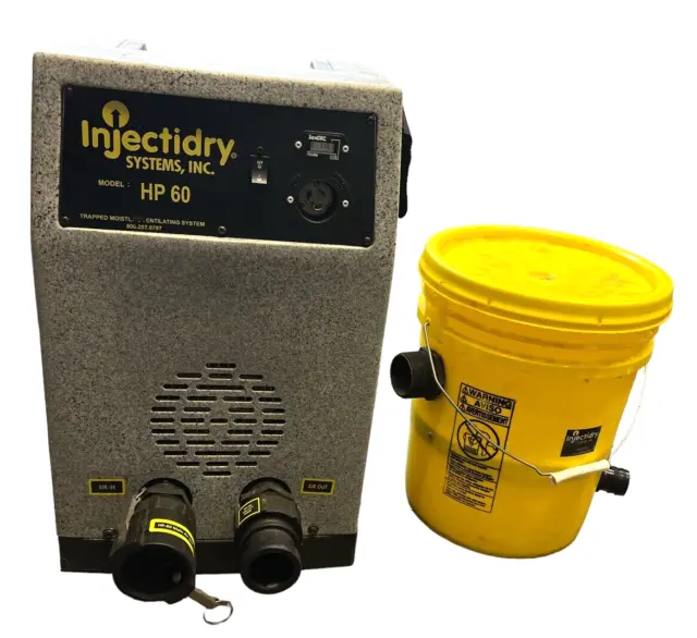 InjectiDry HP 60 Trapped Moistur Ventilating System Bucket on Only
