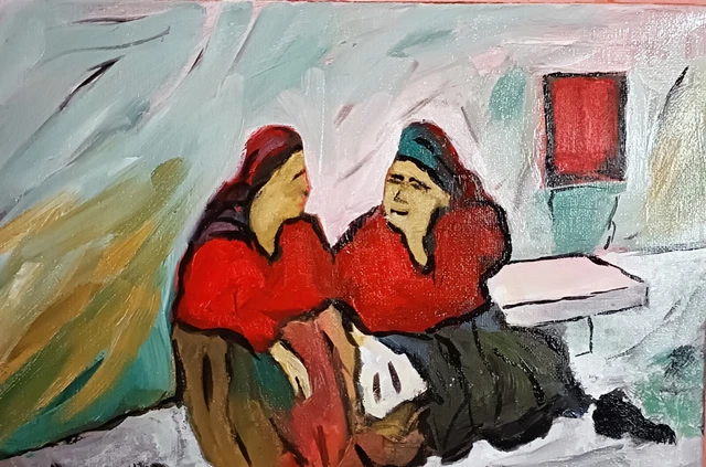 Opera D'arte Olio Su Tela