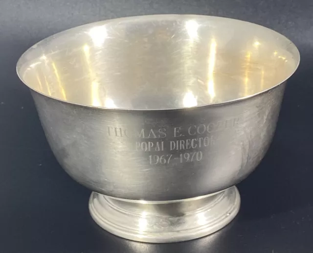 STERLING BY FINA EXEMPLAR PAUL REVERE 1768 3” BOWL Signed