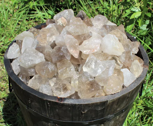 1/2 lb Lot Natural Rough Smoky Quartz (Raw Gemstone Smokey Crystal Rock 8 oz)