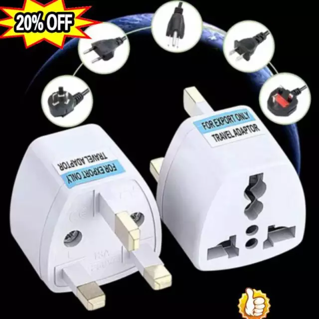 Universal Plug Adapter EU US UK AU CN To UK Type G Travel Socket Plug-Converter,