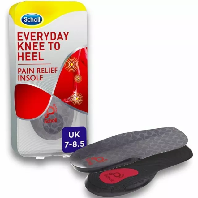 Scholl Everyday Knee to Heel Pain Relief Insoles - UK Size 7-8.5 - 1 Pair