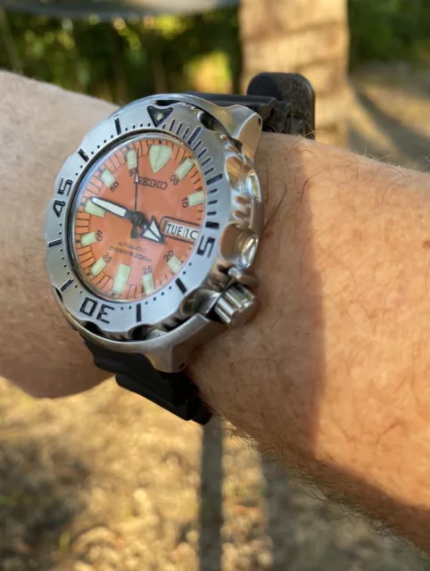 BEAUTIFUL ORANGE SEIKO Monster First Generation Divers Watch